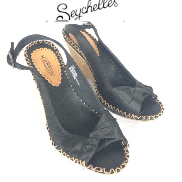Seychelles Singapore cork sling back wedges size 7 - Picture 1 of 7